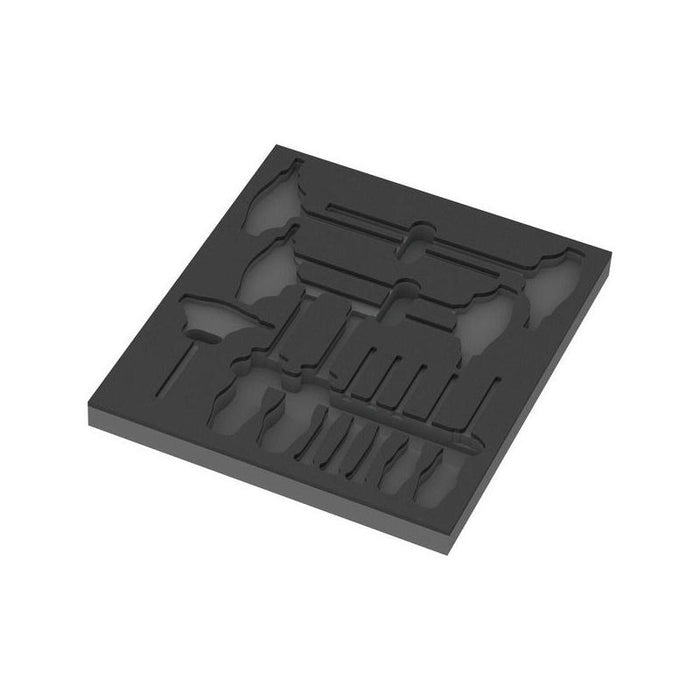 Wera 9813 Inserto De Espuma Para Juego 1 De Destornilladores Hexagonales, Vacío Negro/Gris, Para Carro De Taller Tool Rebel