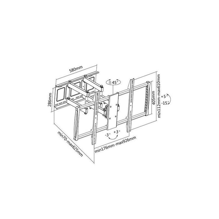Wh Sunne Vesa 900x600 Schwenk- Neigbar Max.80kg Speditionsversand