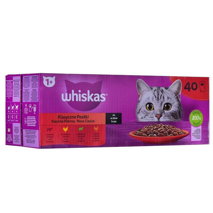 Whiskas Classic Meals In Sauce - Comida Húmeda Para Gatos - 40x85 G