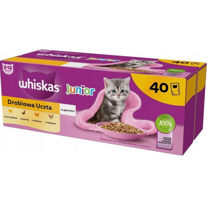 Whiskas Junior Poultry In Jelly - Comida Húmeda Para Gatos - 40 X 85g