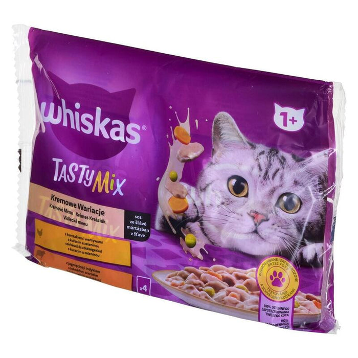 Whiskas Tasty Mix Chicken And Vegetable, Lamb And Turkey  - Comida Húmeda Para Gatos - 4 X 85g