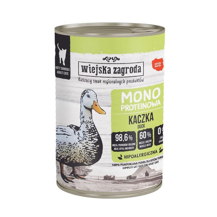 Wiejska Zagroda Monoprotein Duck - Comida Húmeda Para Gatos - 400g