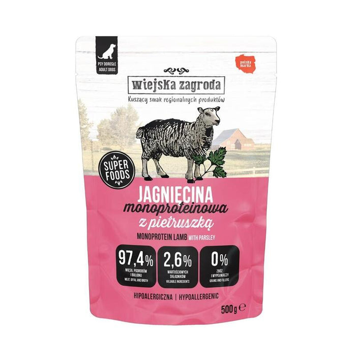 Wiejska Zagroda Monoprotein Lamb - Comida Húmeda Para Perros - 500g