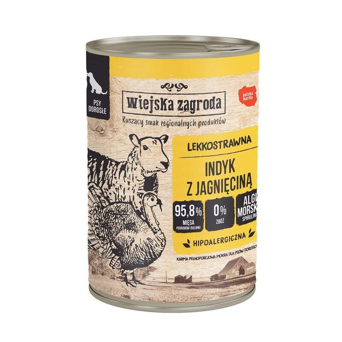 Wiejska Zagroda Turkey With Lamb - Comida Húmeda Para Perros - 400g