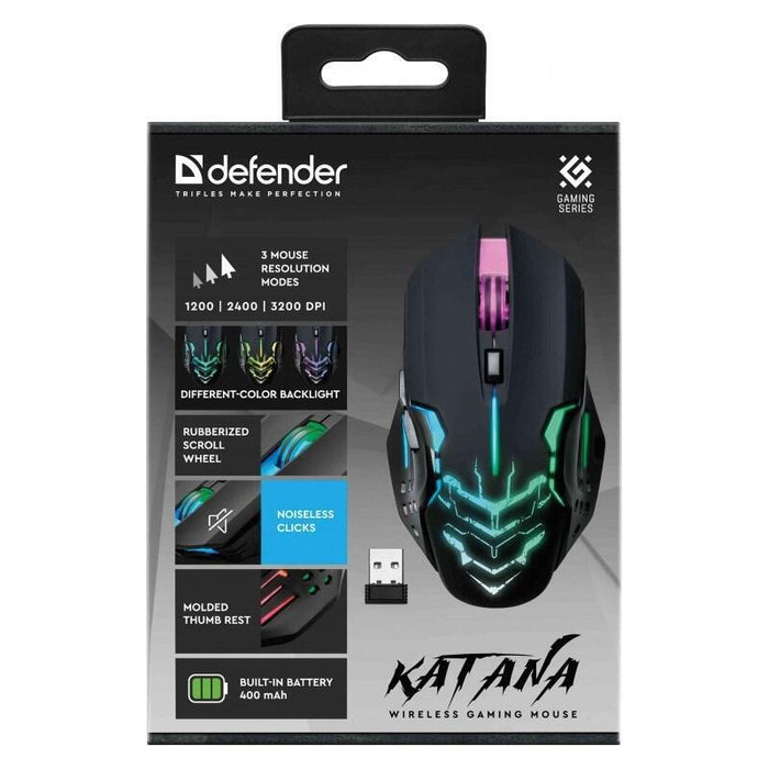 Wireless Mouse Defender Katana Gm-511 Rf 3200dpi 7p