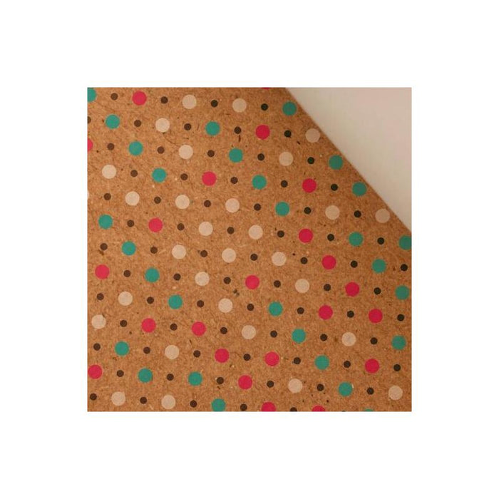 Wonder Wrapper Papel De Regalo Bobina 31cm Kraft 100% Reciclado Mil Puntos