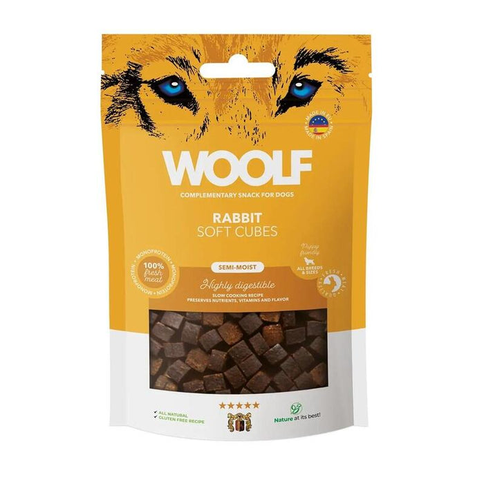 Woolf Soft Cubes Rabbit Monoprotein Przysmak Para Perro -100g