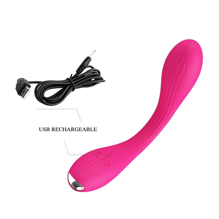 Vibrador Yedda Con Esqueleto Punto G Rosa