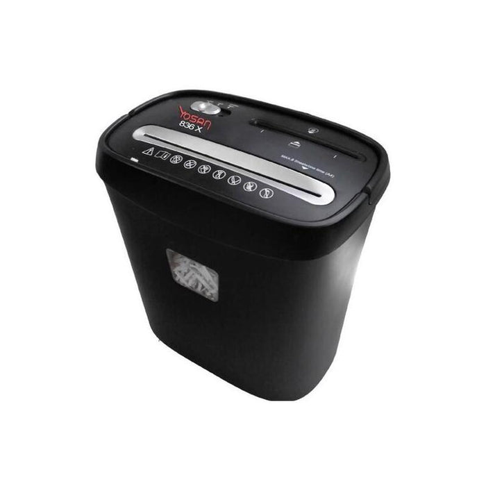 Yosan Destructora 836x Partículas 4x38 Mm Hasta 8 Hojas Negro