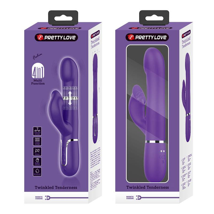 Pretty Love - Zalin Vibrador Rabbit Perlas 4 En 1 Morado