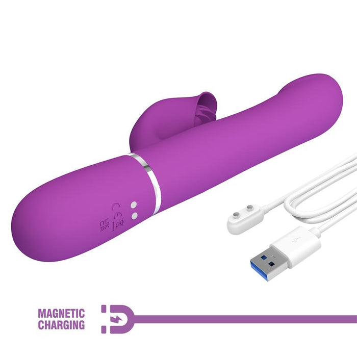 Pretty Love - Vibrador & Estimulador Multifunción 4 En 1 Morado