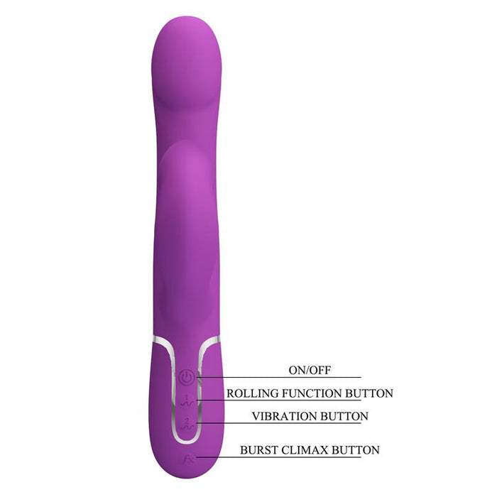 Pretty Love - Vibrador & Estimulador Multifunción 4 En 1 Morado