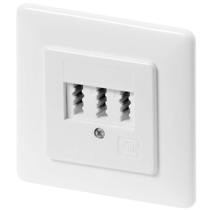 Ze-Kom Tae Triple Enchufe: Tae 3 X 6 Nfn Up, Blanco Puro