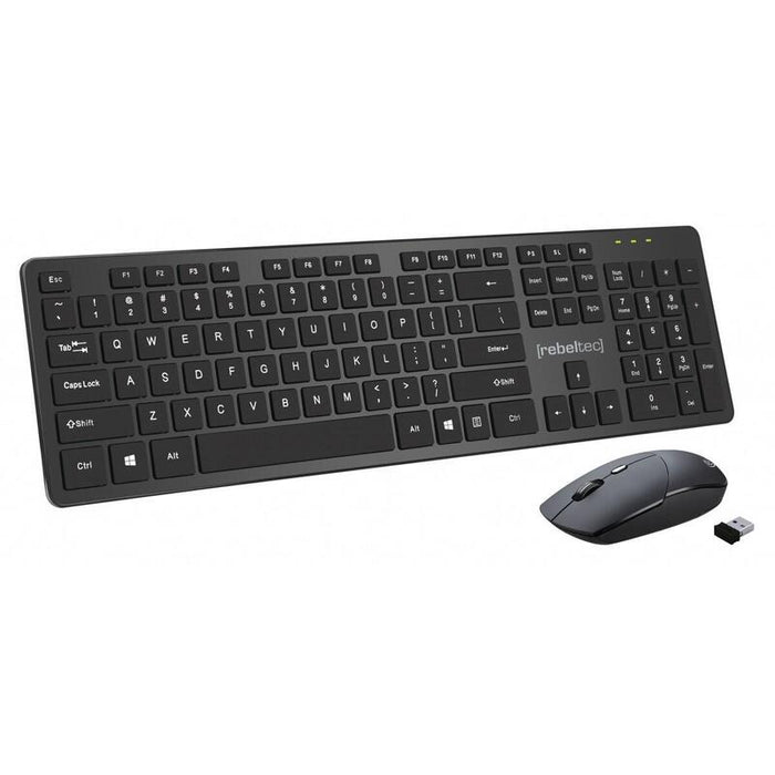 Zestaw Bezprzewodowy Klawiatura + Mysz Maxim 2,4ghz, Zasieg 10m Nano Odbiornik Usb 104 Klawisze Qwerty