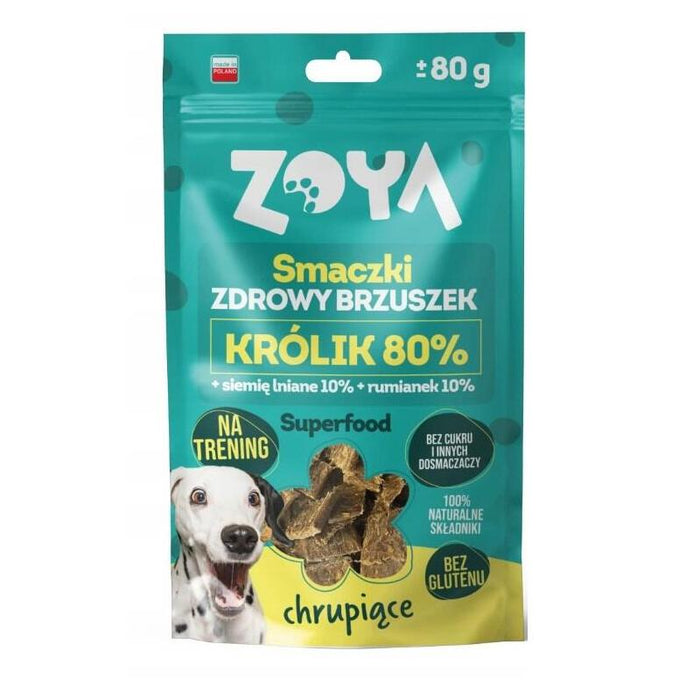 Zoya Healthy Tummy Rabbit - Premio Para Perros - 80g