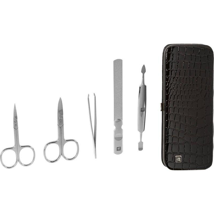 Zwilling Classic Inox Croco Manicure Set, Black, 5 Pcs.